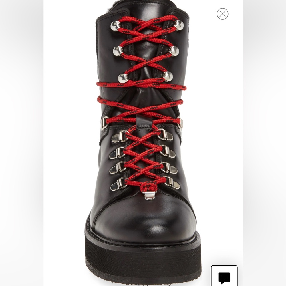 AllSaints Black Fay Platform Hiker Boot